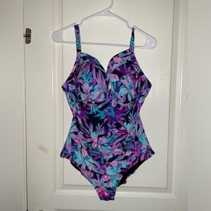 Seekers Essentials Australia Floral Print One Piece Swimsuit